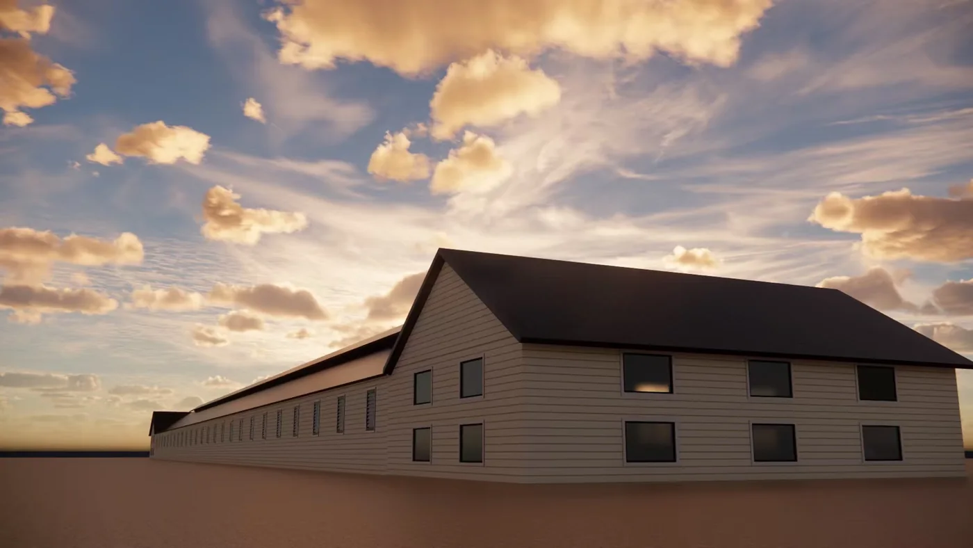 Main building and long loft wing